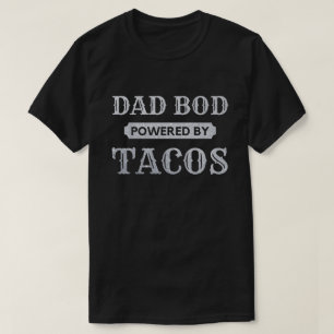 Dad Bod Powered By Tacos Glitter T-Shirt