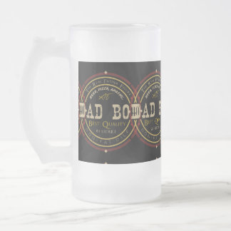 Dad Bod Vintage Funny logo Frosted Glass Beer Mug