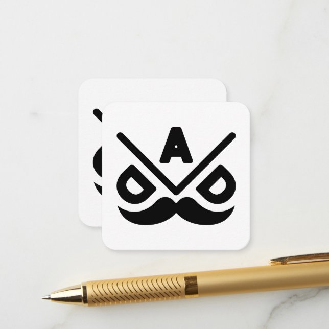 DAD: Bold Minimalism Enclosure Card (Front/Back In Situ)