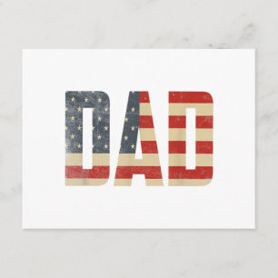 Dad Bold Patriotic American Flag Father’s Day Dad Enclosure Card