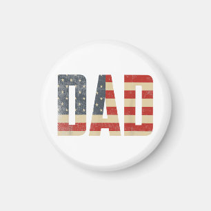 Dad Bold Patriotic American Flag Father’s Day Dad Magnet