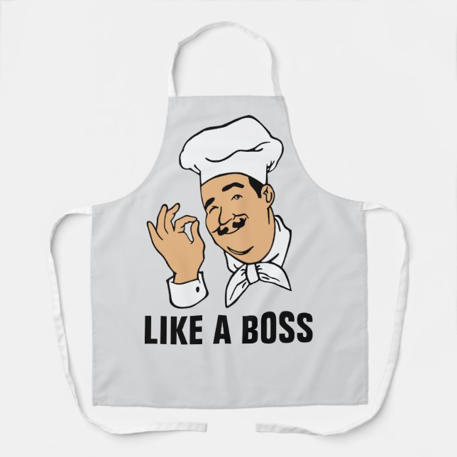 DAD BOSS CHEF MENS KITCHEN APRON (Front)