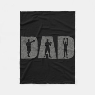 Dad Boxer Fathers Day Boxing Lover Box Gift Traini Fleece Blanket