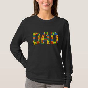 Dad Brick Builder  Blocks Master Builder Fathers D T-Shirt