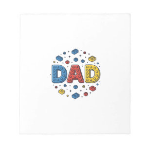 Dad Building Blocks Vintage Vector Design_1 Notepad
