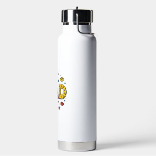 Dad Building Blocks Vintage Vector Design_1 Water Bottle