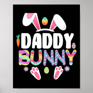 Dad Bunny Family Matching Easter Ears Bunny Father Poster