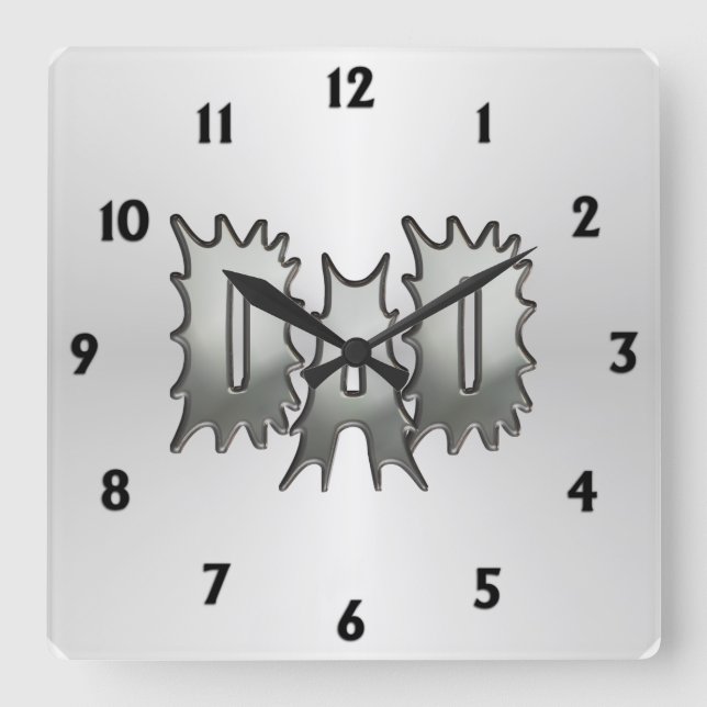 Dad Bursting Square Wall Clock (Front)