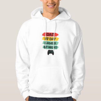 DAD BY DAY GAMER BY NIGHT – Design Transparent Néo Hoodie