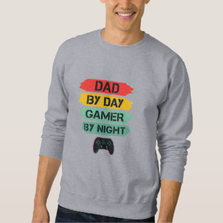 DAD BY DAY GAMER BY NIGHT – Design Transparent Néo Sweatshirt