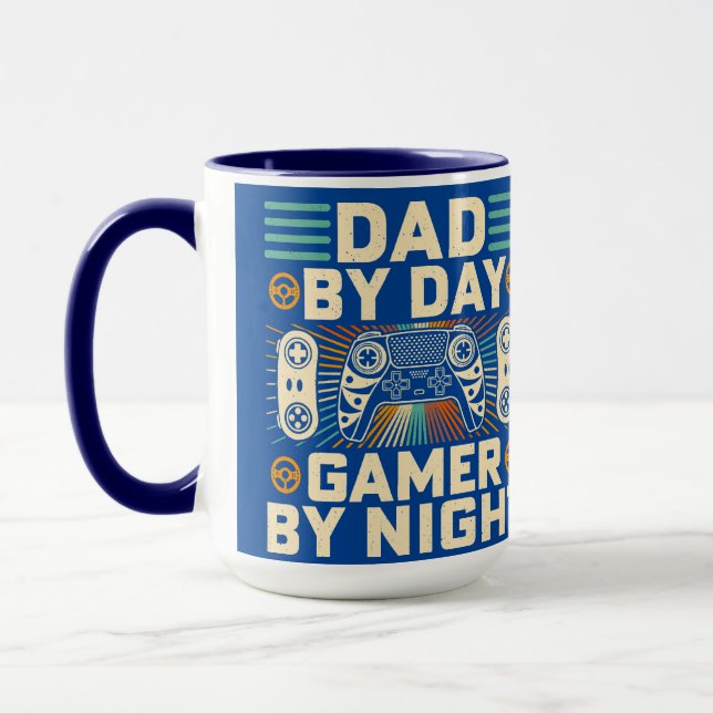 Dad By Day Gamer By Night  Mug (Left)