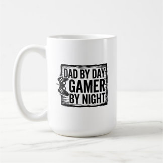 Dad By Day Gamer By Night T-Shirt - Funny Gaming D Coffee Mug