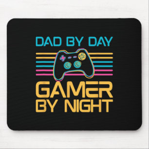 Dad By Day Gamer By Night Video Games Lover Gamer Mouse Pad