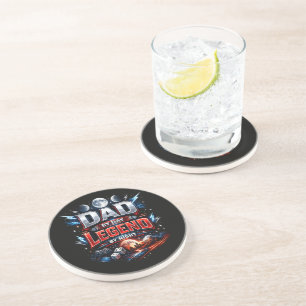 Dad By Day Legend By Night - Epic Gamer Dad Coaster