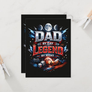 Dad By Day Legend By Night - Epic Gamer Dad Invitation