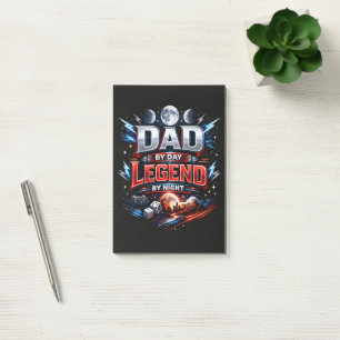 Dad By Day Legend By Night - Epic Gamer Dad Post-it Notes
