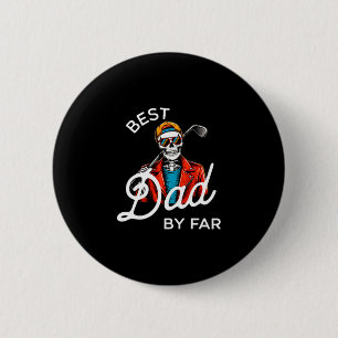 Dad by par funny golf shirt daddy 6 cm round badge