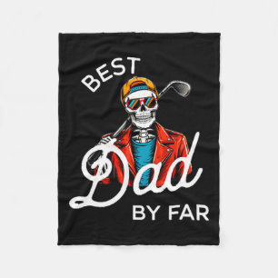 Dad by par funny golf shirt daddy fleece blanket