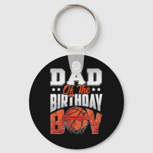 Dad Bysketbyll Birthday Boy Family Byller B-day Pa Key Ring