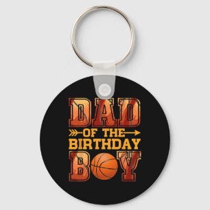 Dad Bysketbyll Birthday Boy Family Byller B-day Pa Key Ring