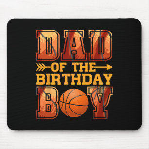 Dad Bysketbyll Birthday Boy Family Byller B-day Pa Mouse Pad