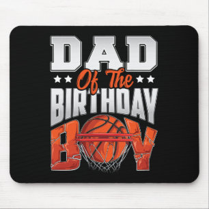 Dad Bysketbyll Birthday Boy Family Byller B-day Pa Mouse Pad