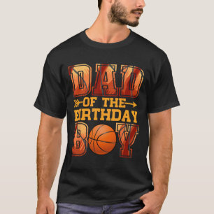 Dad Bysketbyll Birthday Boy Family Byller B-day Pa T-Shirt
