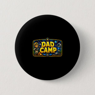 Dad camp 6 cm round badge