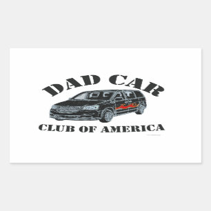 Dad Car Club Funny Parody Slogan Rectangular Sticker