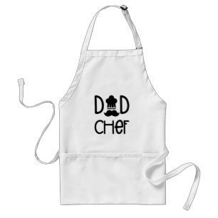 Dad Chef with Chef Hat and Moustache Standard Apron