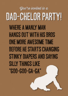Dadchelor Party Invitations Announcements Zazzle Au