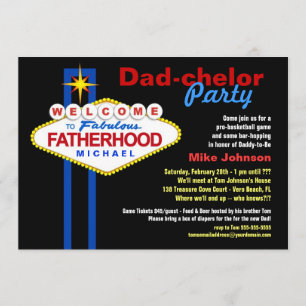 Dad-chelor Party - Daddy Diaper Keg Invitations