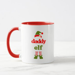 DAD CHRISTMAS ELF COFFEE MUGS