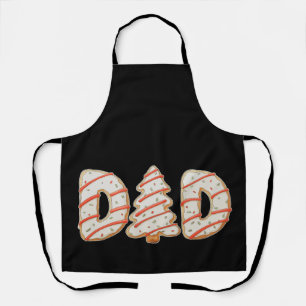 Dad Christmas Tree Cake Matching Family Holiday Apron
