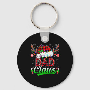 Dad Claus Christmas Lights Matching Family Xmas Pa Key Ring