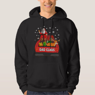 Dad Claus Red Truck Santa Reindeer Elf Christmas Hoodie