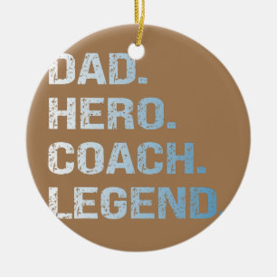 Dad coach  ceramic ornament