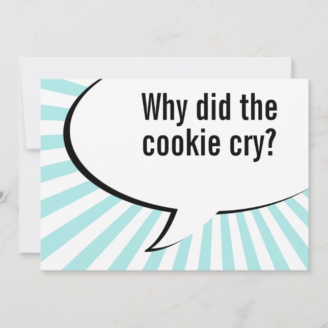 dad cookie joke invitation (Front)