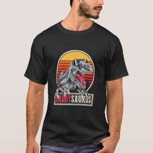 Dad Cool Dinosaur Fathers Day Daddysaurus Rex Cut T-Shirt