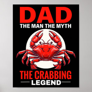 Dad Crabbing Expert Crab Fishing Crabs Lover Crab  Poster