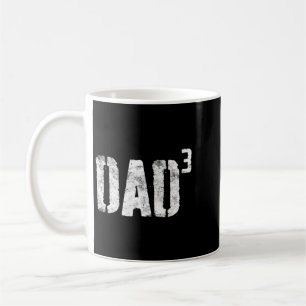 Dad Cubed Shirt Men Dad Of Three Fathers Day Coffee Mug