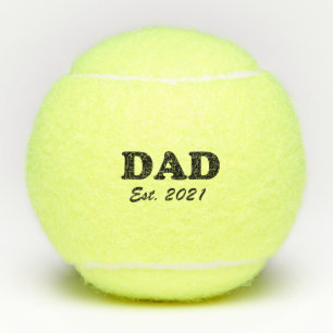 Dad, Custom Est date Father's Day Gift Tennis Balls