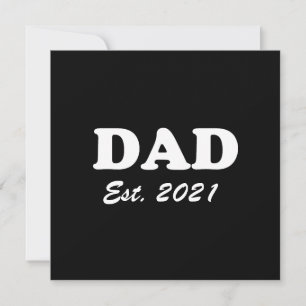 Dad custom established date black & white modern card