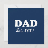 Dad custom established date navy blue white modern