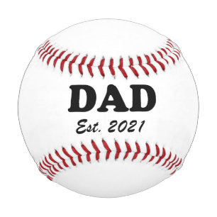 Dad custom established date personalised modern baseball