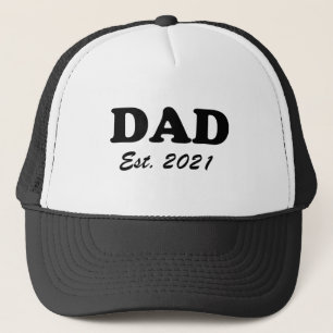 Dad Custom Established date personalised modern Trucker Hat