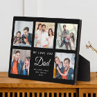 DAD Custom Family Photo Collage Father's Day Black