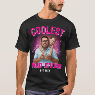 Dad Custom Photo Vintage Bootleg Rap Father's Day T-Shirt