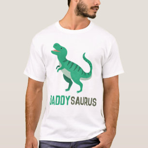 Dad Cute Green Dinosaur T-Rex Fathers T-Shirt