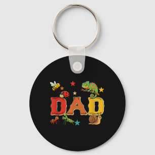 Dad Cute Insect Lover Floral Leopard Bee Ant Key Ring